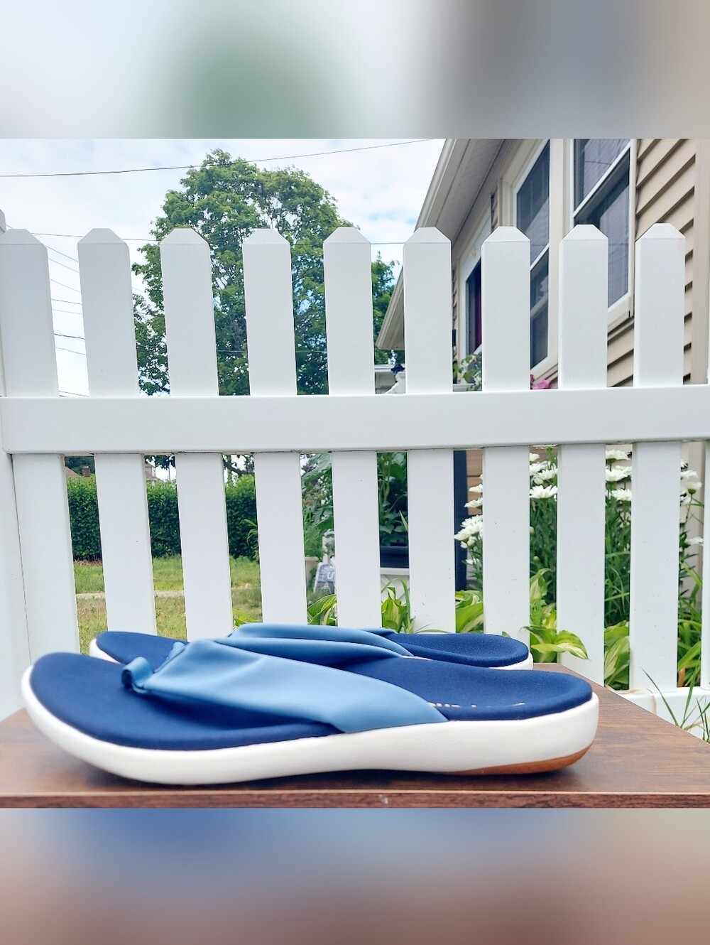 Spenco Victoria Blue Orthopedic Flip Flop Sandals Women Sizes 5.5B & 12B NWT - Picture 2 of 12